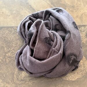 Skull Cashmere Gray Scarf